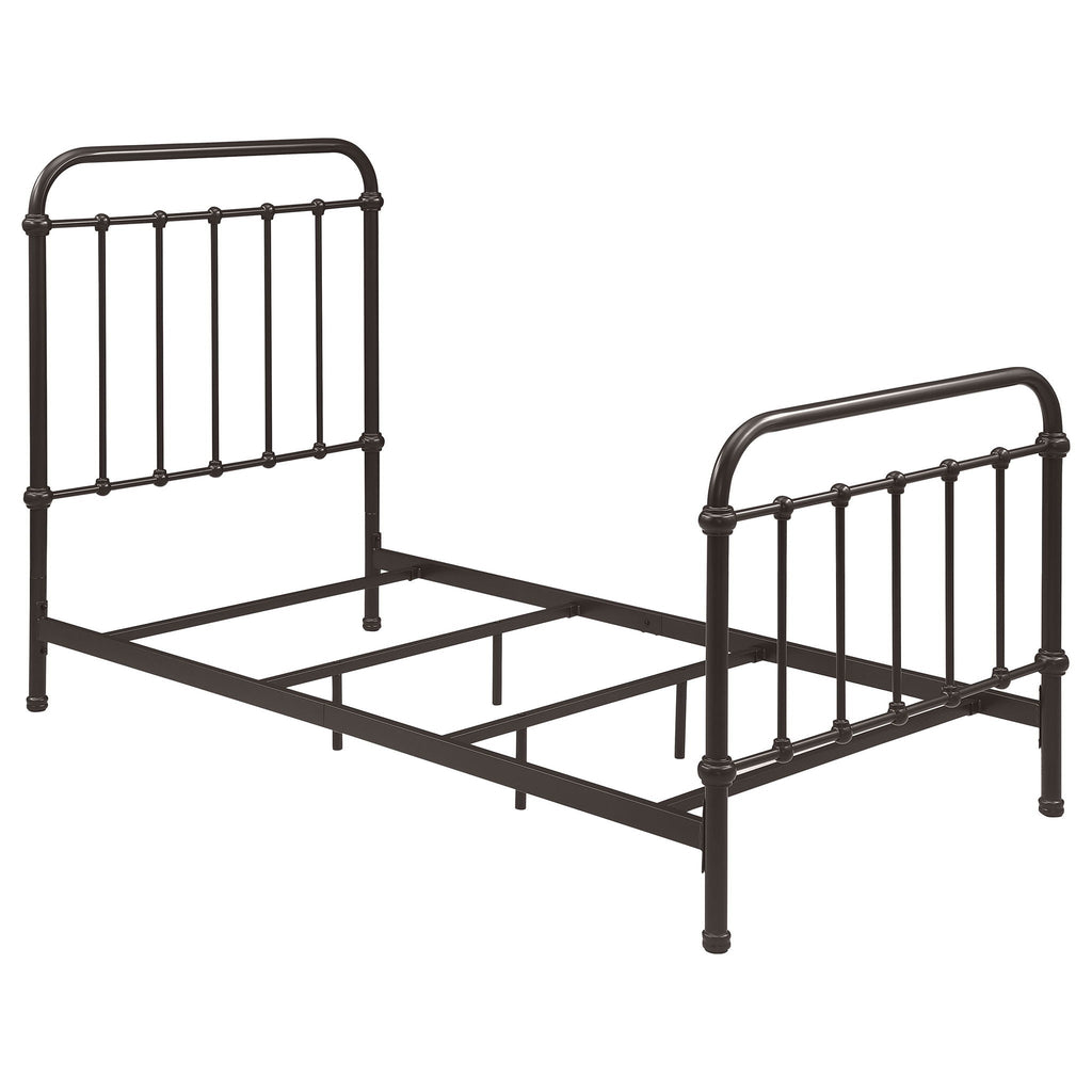 Livingston Metal Twin Open Frame Bed Dark Bronze