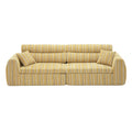 3 Seater Stationary Sofa with Throw Pillows - Multiple Colors