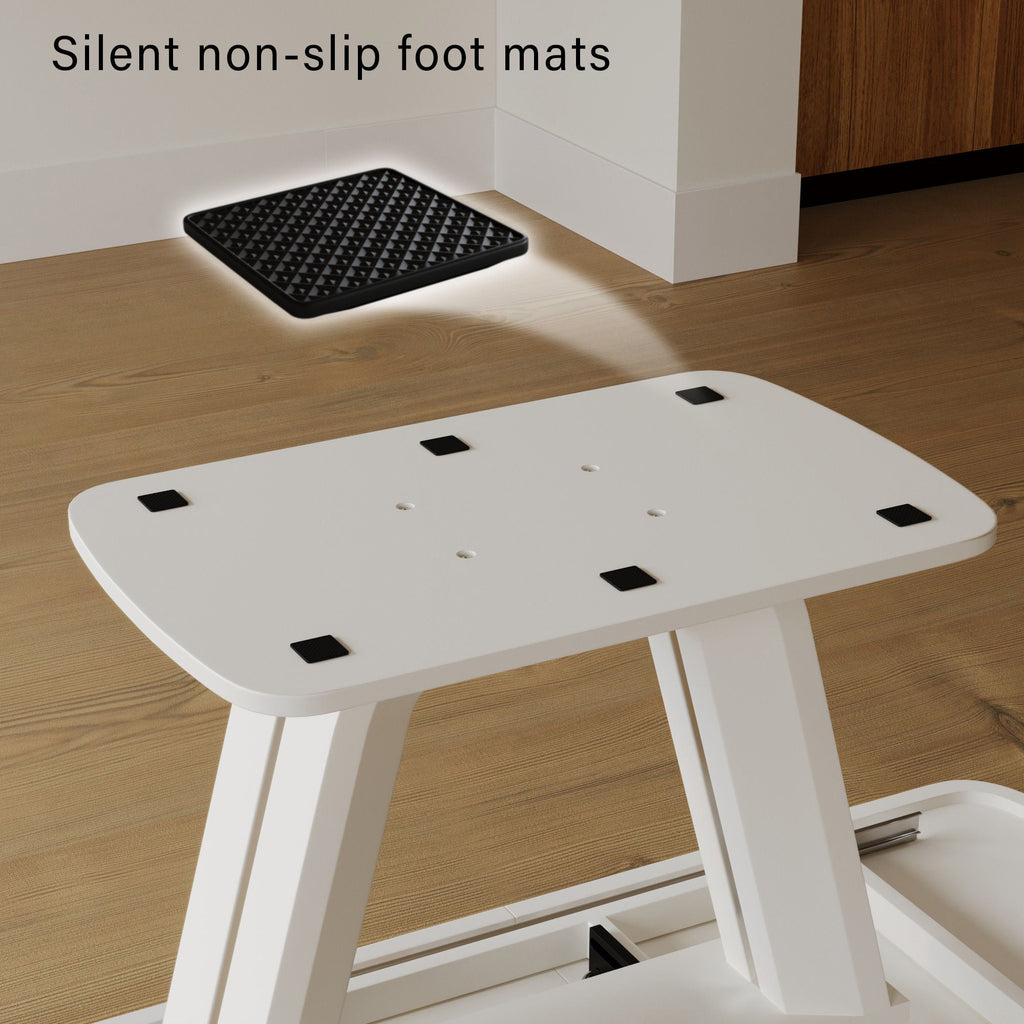 Modern Industrial Style Expandable Dining Table with U-Shaped Legs - Antique Gray White