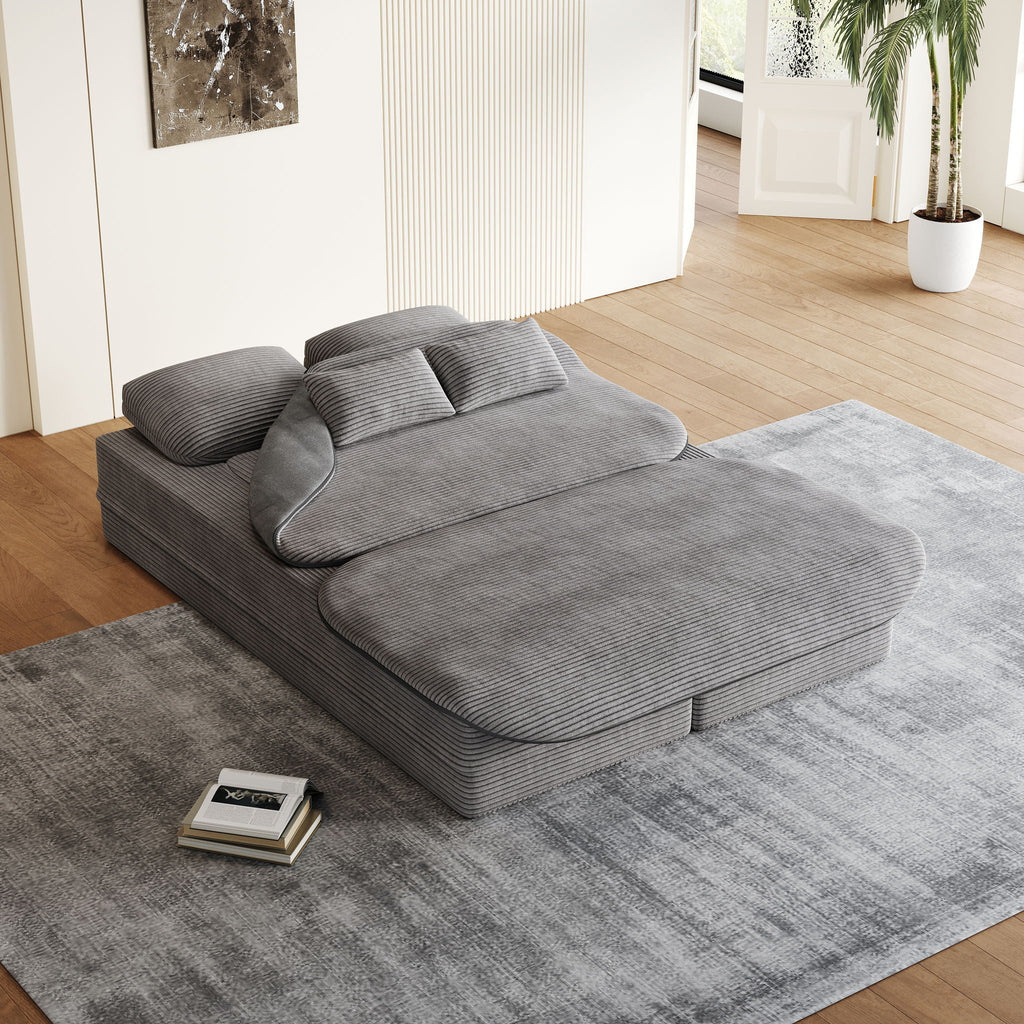 2 In 1 Foldable Sofa Bed with Multi Functional Blanket - Futon Sofa