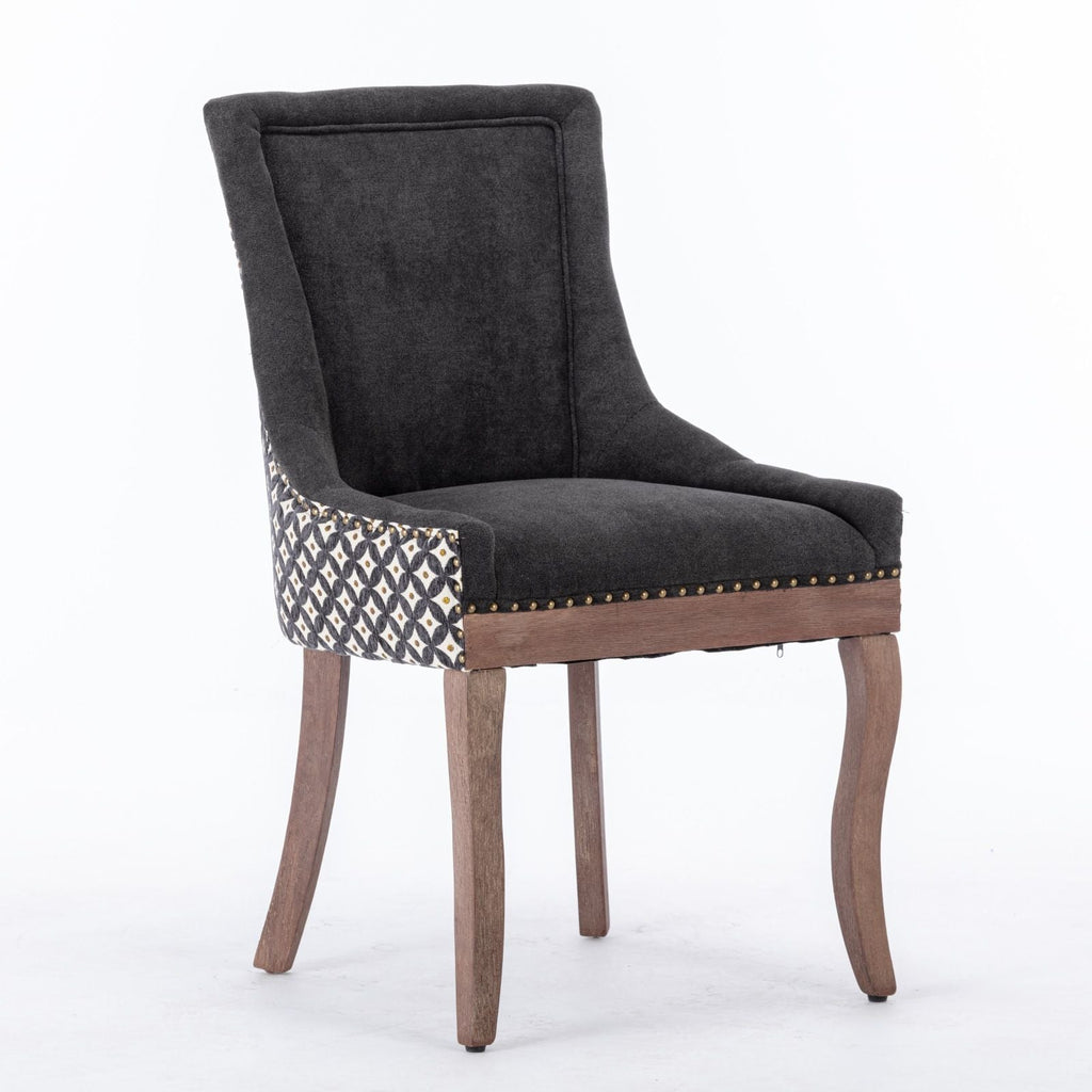 Ultra Side Dining Chair Set with Solid Wood Legs - Multiple Colors