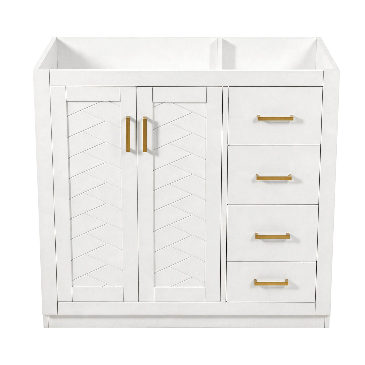 Retro Style Bathroom Vanity with Soft Closing Doors - Multiple Colors