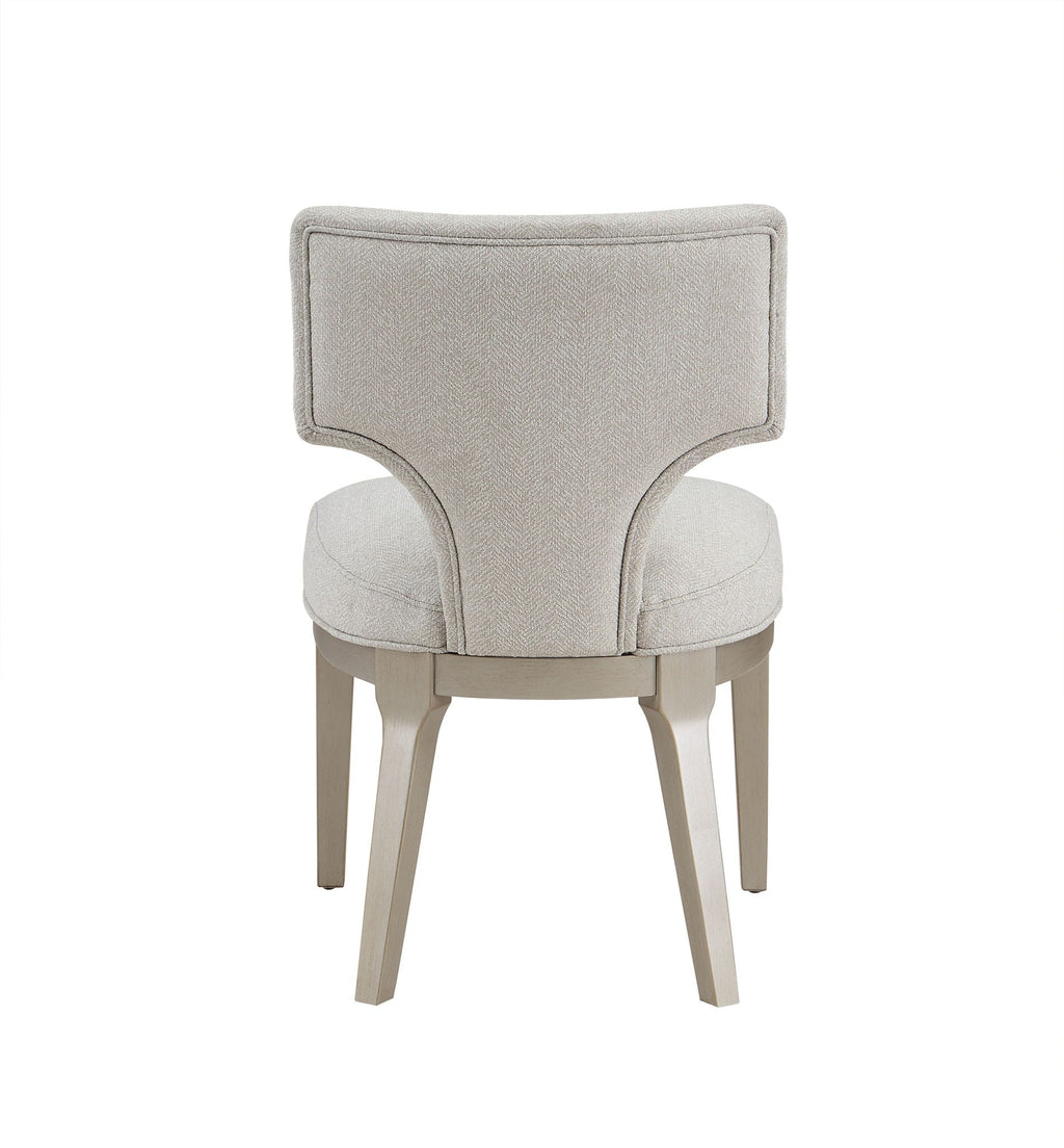 Kasa Light Gray Side Chair Set of 2 with Solid Wood Legs - Light Gray