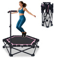 42" Foldable Mini Trampoline with Adjustable T-Bar - Steel and Nylon