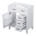 30" Bathroom Vanity Cabinet Base with Drawers - White