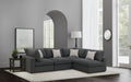 Serene 4-piece Upholstered Modular Sectional Sofa Charcoal