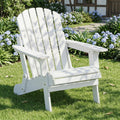 Oversize Wooden Outdoor Folding Adirondack Chair with Folding Feature - White Washed