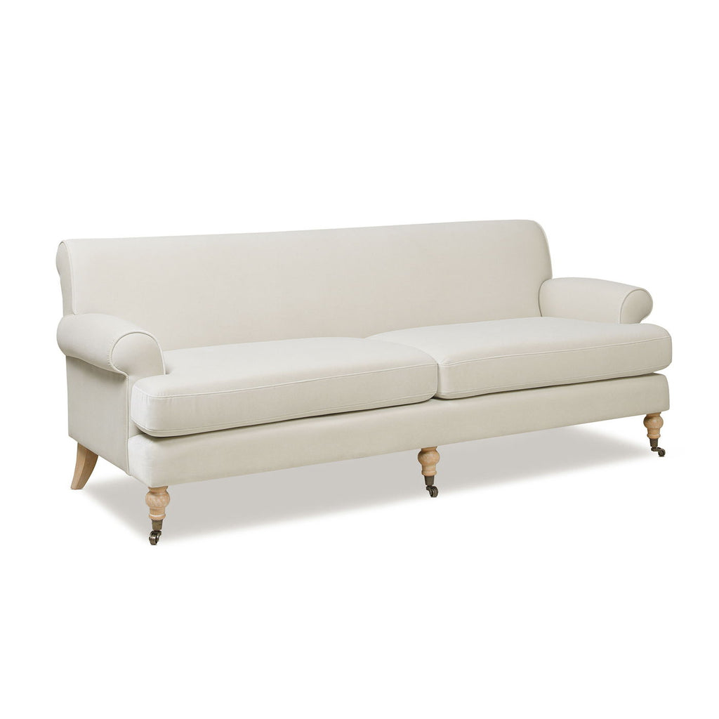 Two Cushion Tightback Sofa with Removable Cushions - Beige or Light Brown