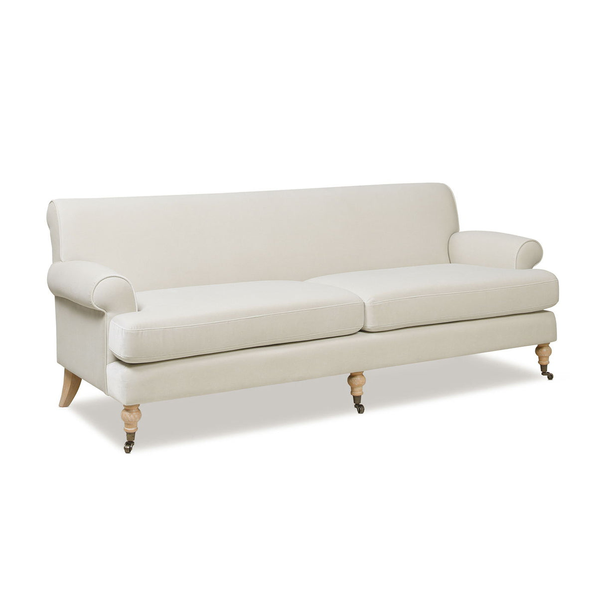 Two Cushion Tightback Sofa with Removable Cushions - Beige or Light Brown