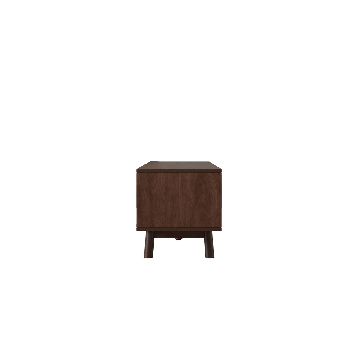 TV Stand for 80" TVs with Sliding Doors and Drawers - Dark Brown