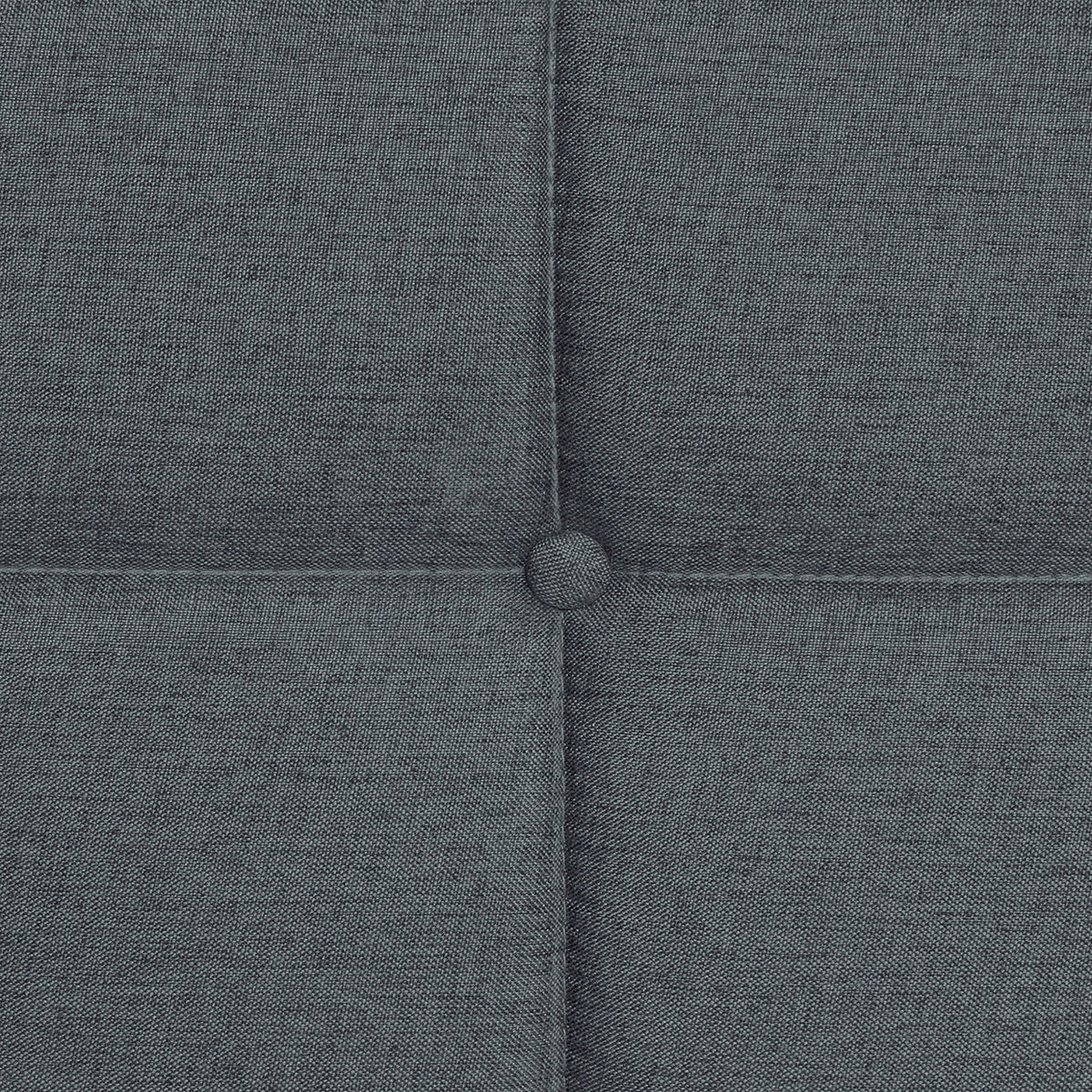 Queen Size Upholstered Platform Bed Frame with Button Tufted Linen Headboard - Dark Gray