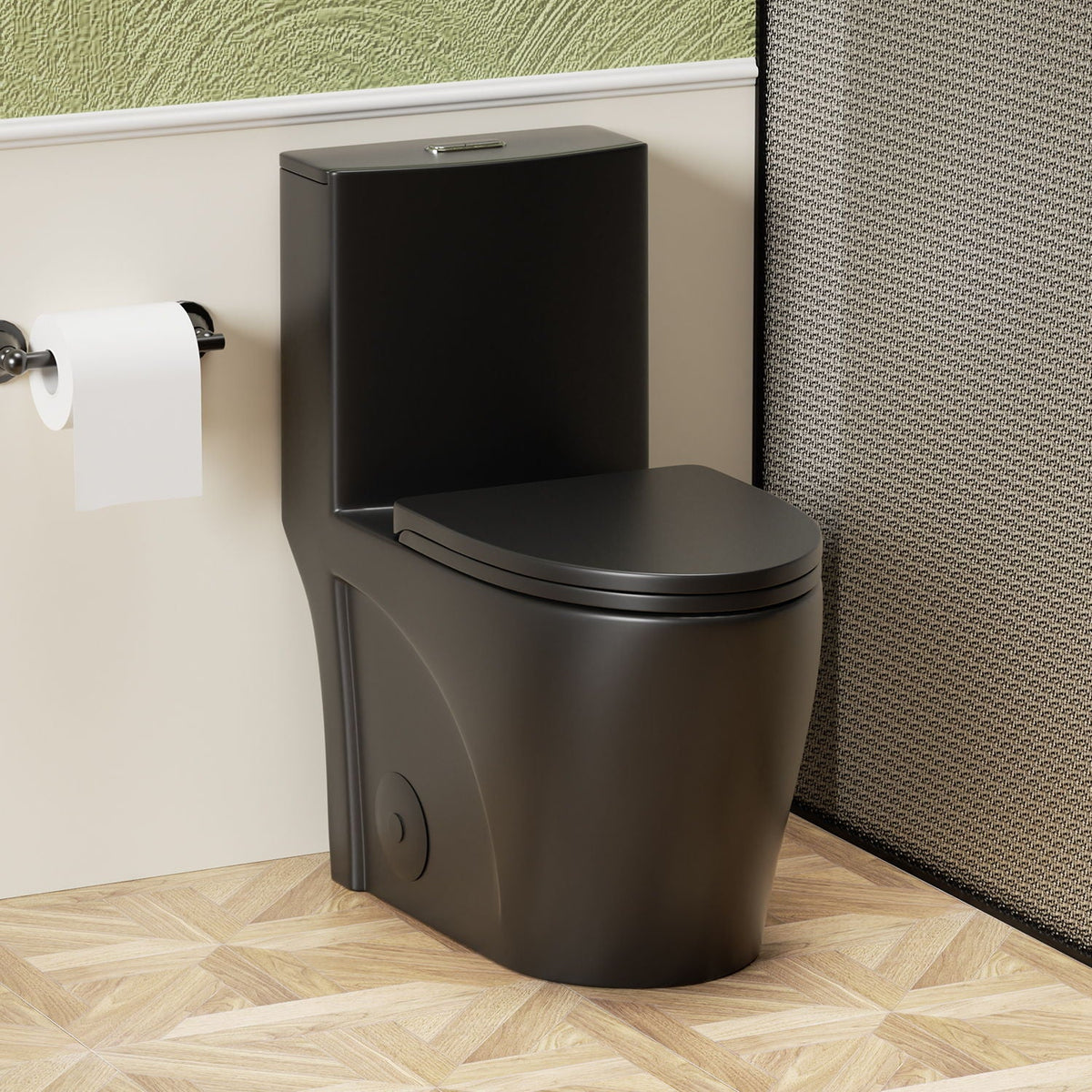 1 Piece Toilet with Tornado Flush and Dual Flush - ADA Height Chair - Gray, Pink, or Black