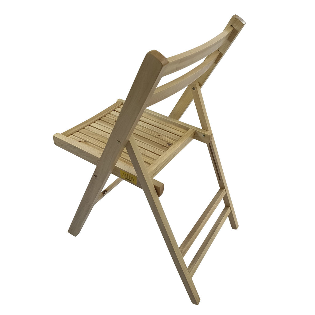 Folding Special Event Chair Set of 4 with Solid Wood Construction - White