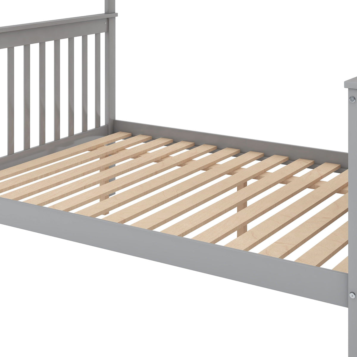 Bunk Bed with Staircase and Storage Options - Dark Gray or White
