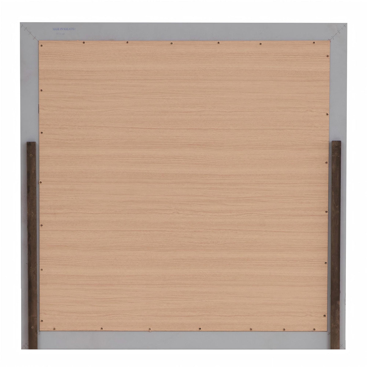 Silver Champagne Square Wall Mirror with Mirrored Accents – Madison