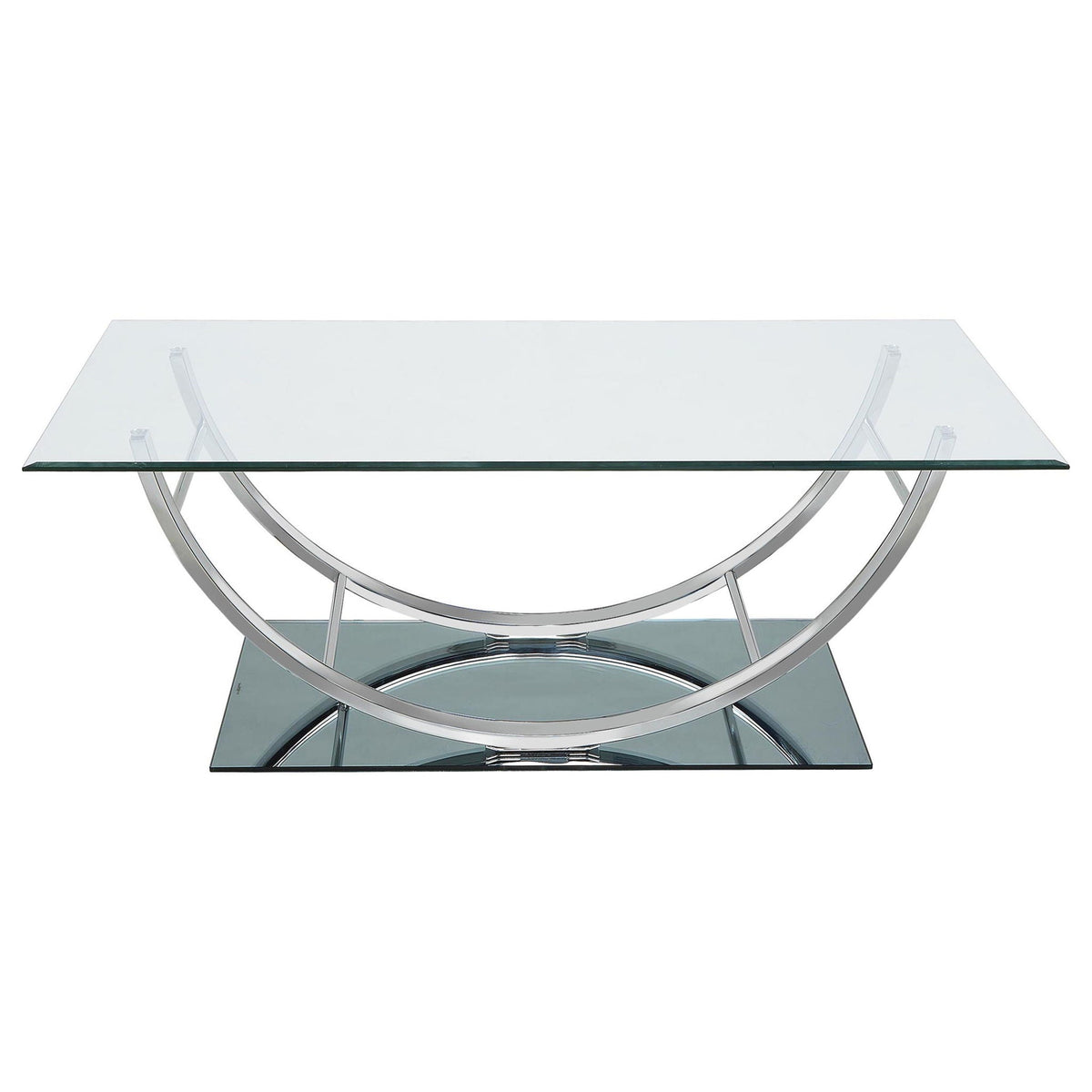 Danville 3-piece Glass Top Coffee and End Table Set Chrome