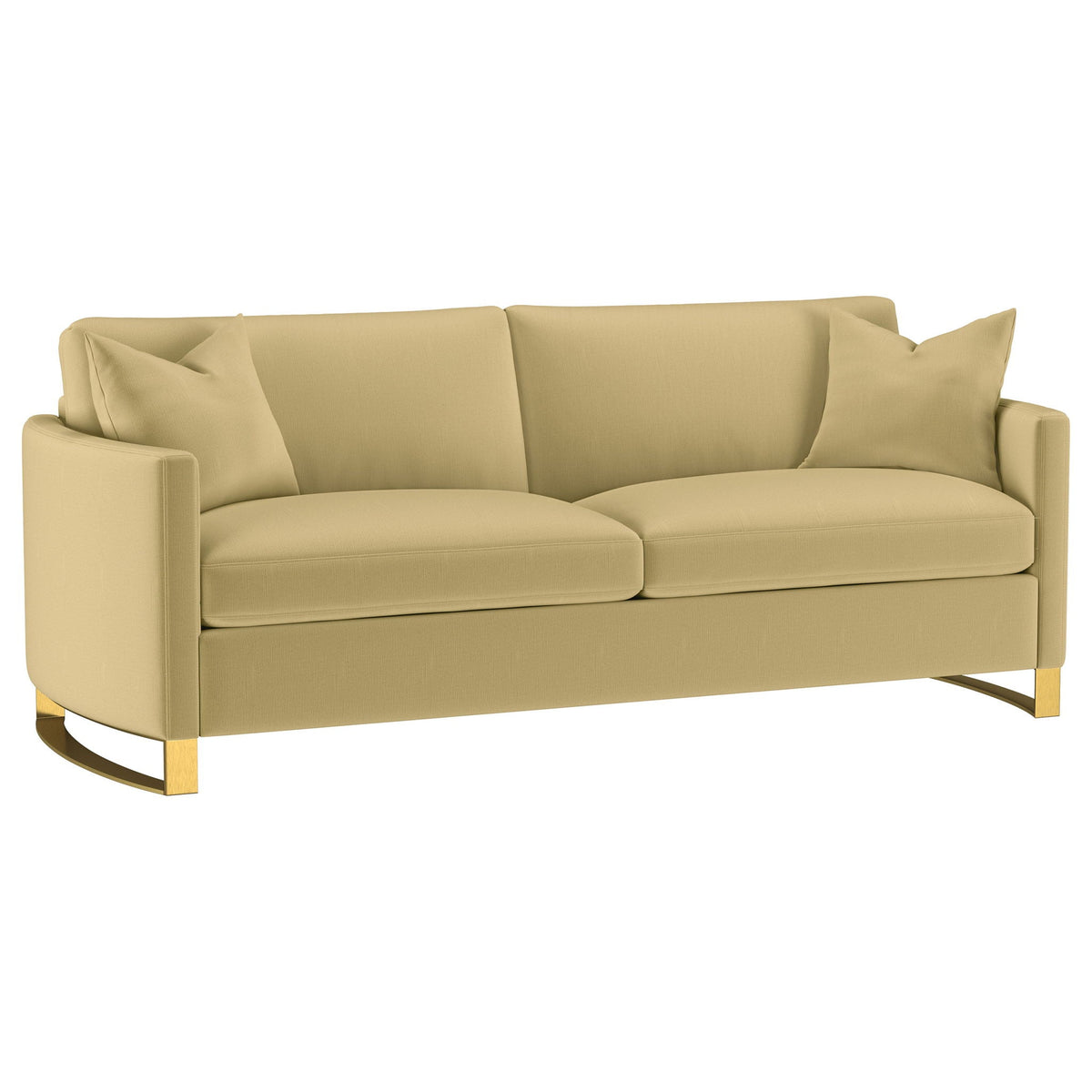 Corliss 3-piece Velvet Upholstered Sofa Set Camel
