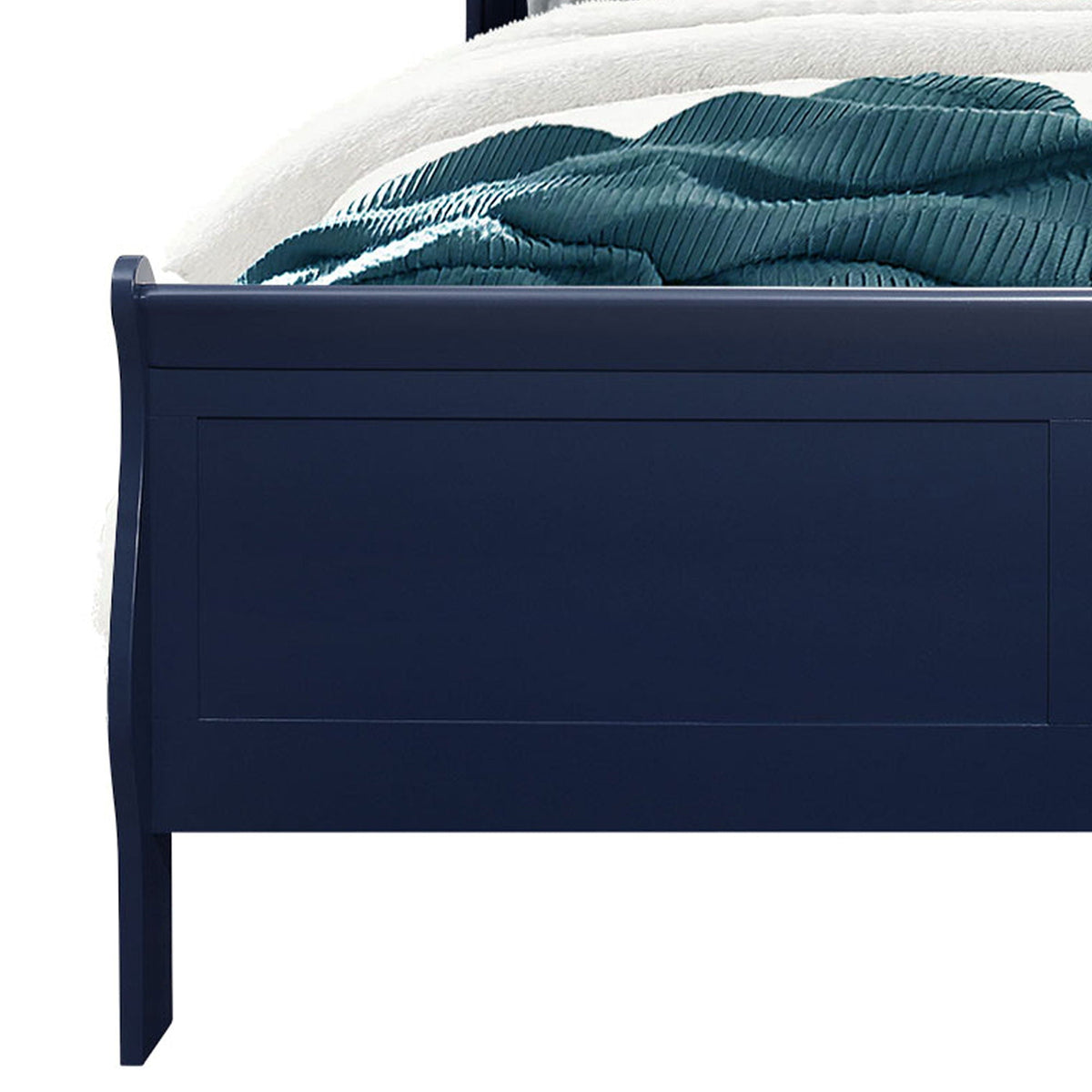Charlston Sleigh Bed with LED Lighting - Blue or White