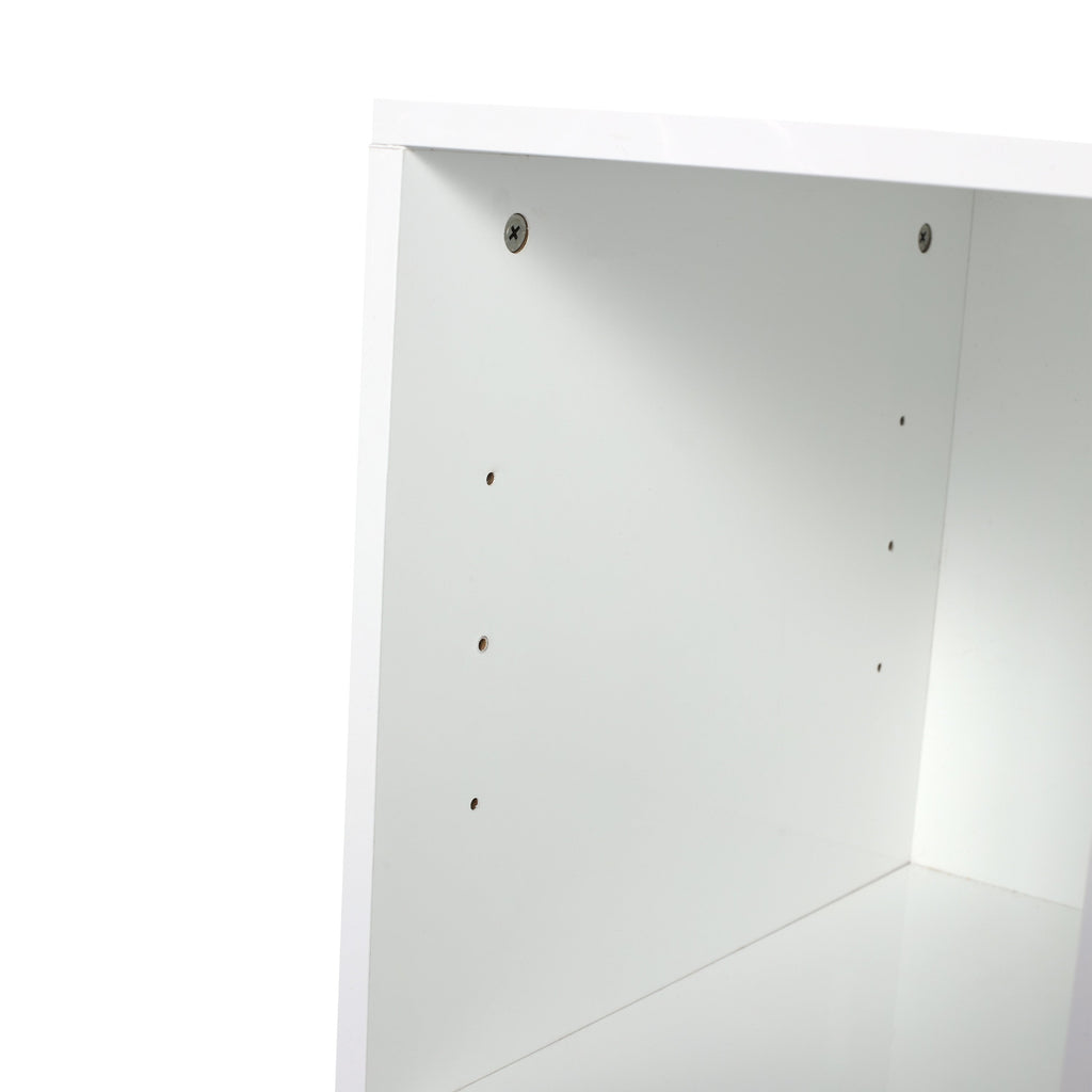 12 Inch Small Wall Mounted Storage Shelves with Glossy Finish - Glossy White