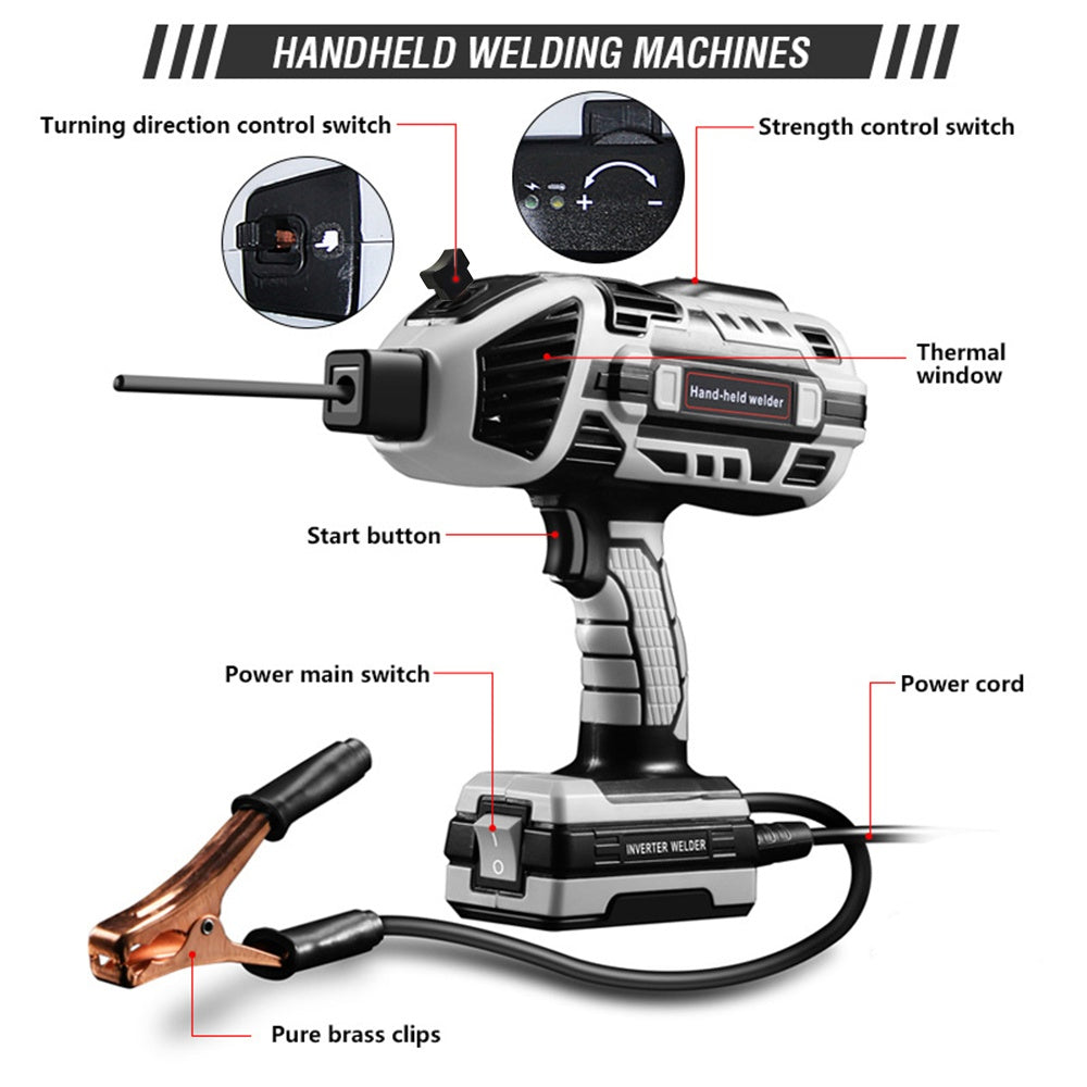 Portable Hand-Held Welding Machine with IGBT Inverter - 110V