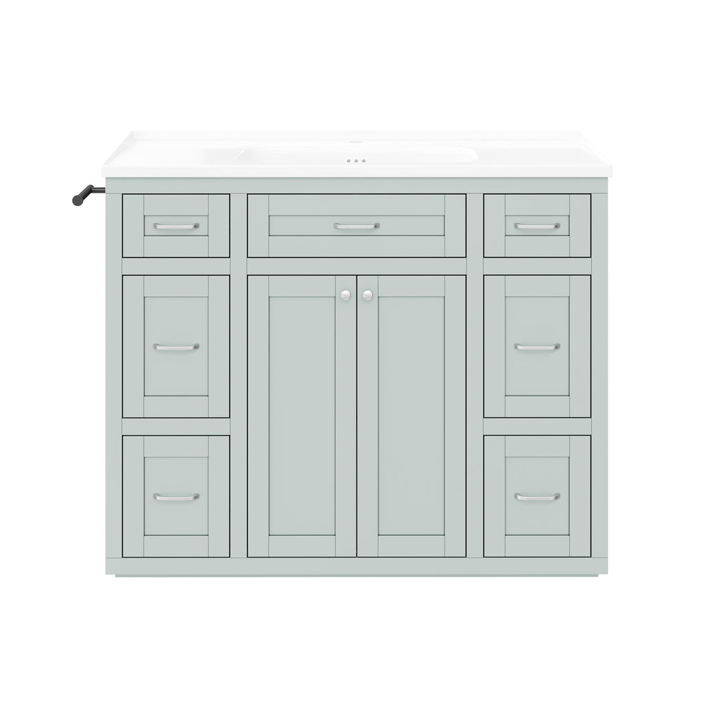 48" Mint Green Bathroom Vanity with Ceramic Sink - Mint Green