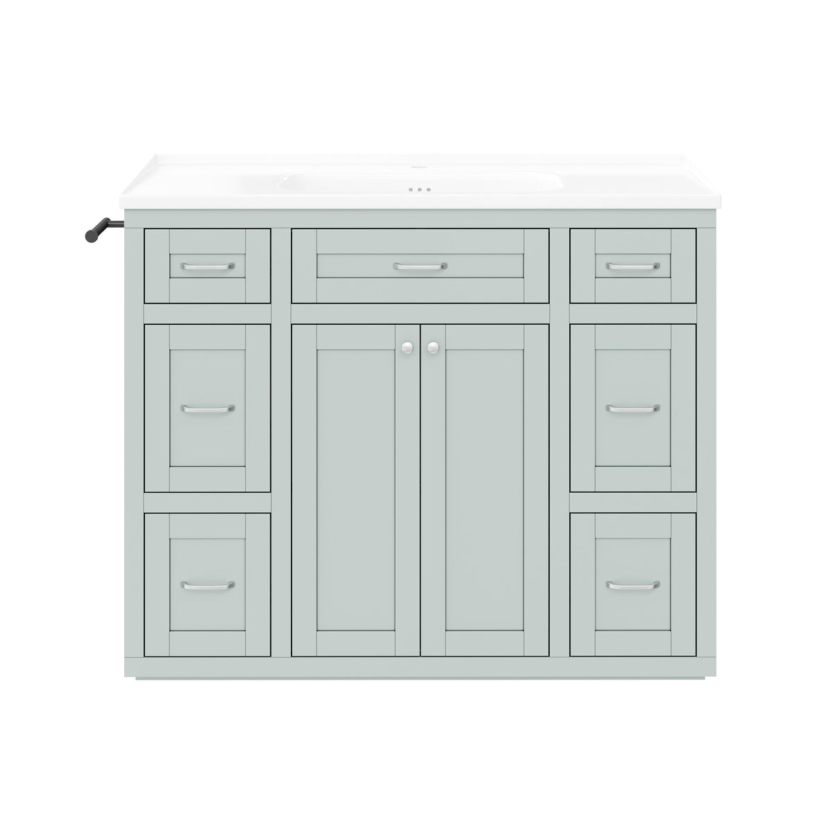 48" Mint Green Bathroom Vanity with Ceramic Sink - Mint Green