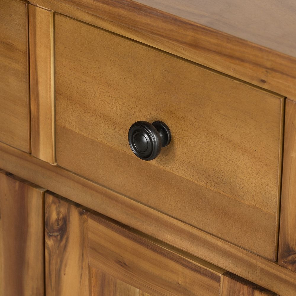 Farmhouse Cabinet Sideboard with Ample Storage - Light Brown