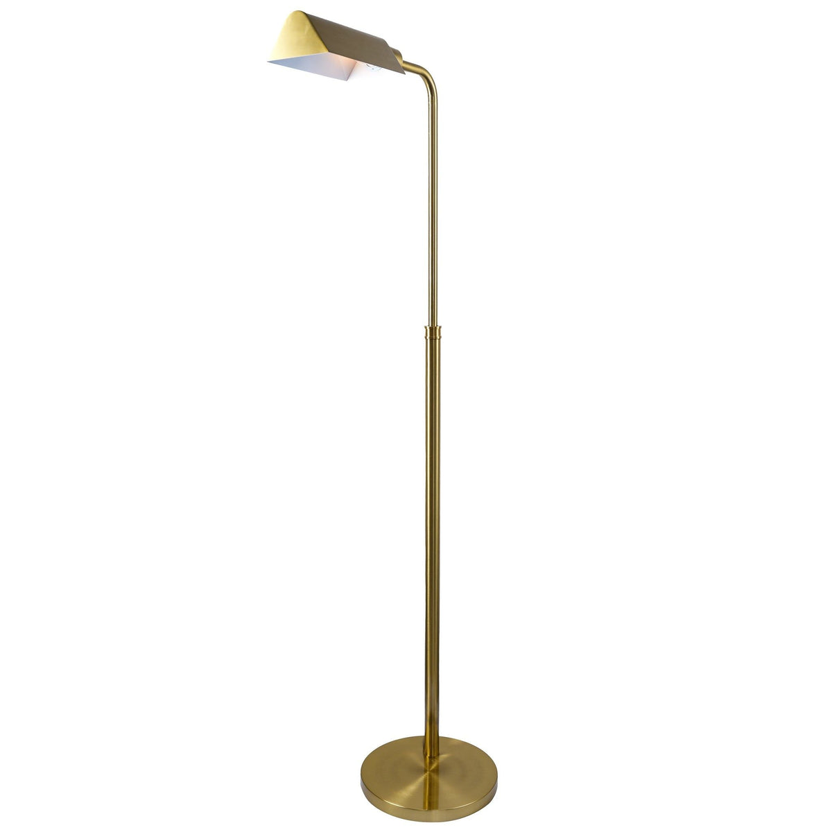 Gold Floor Lamp with Slim Profile and Sturdy Metal Base - Elara