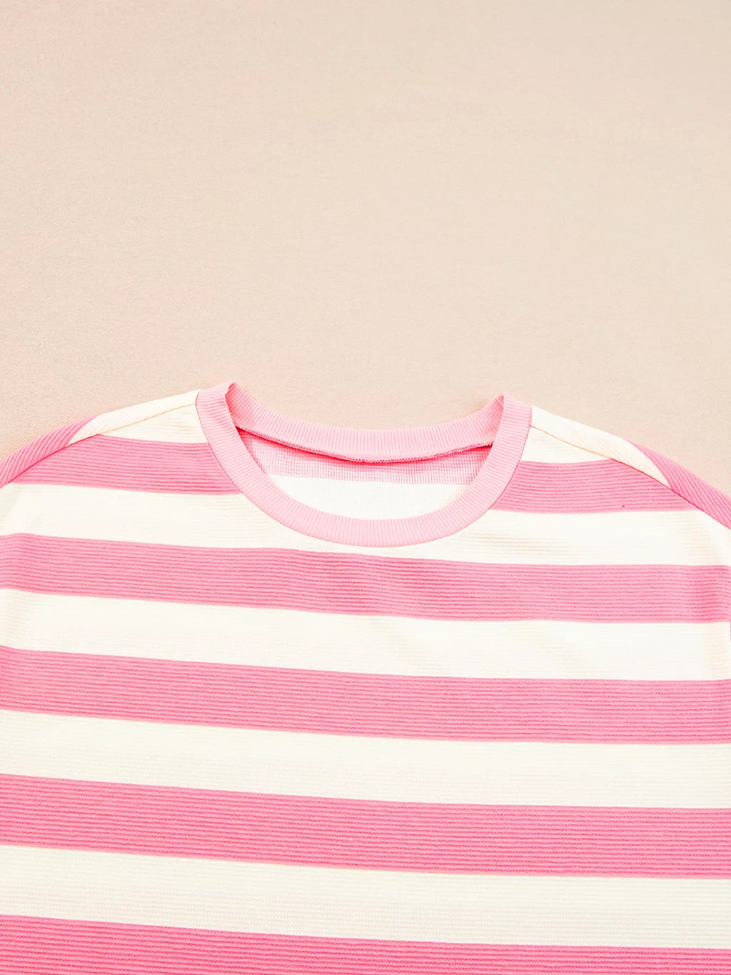 Stripe Cap Sleeve Pocketed Shift Dress