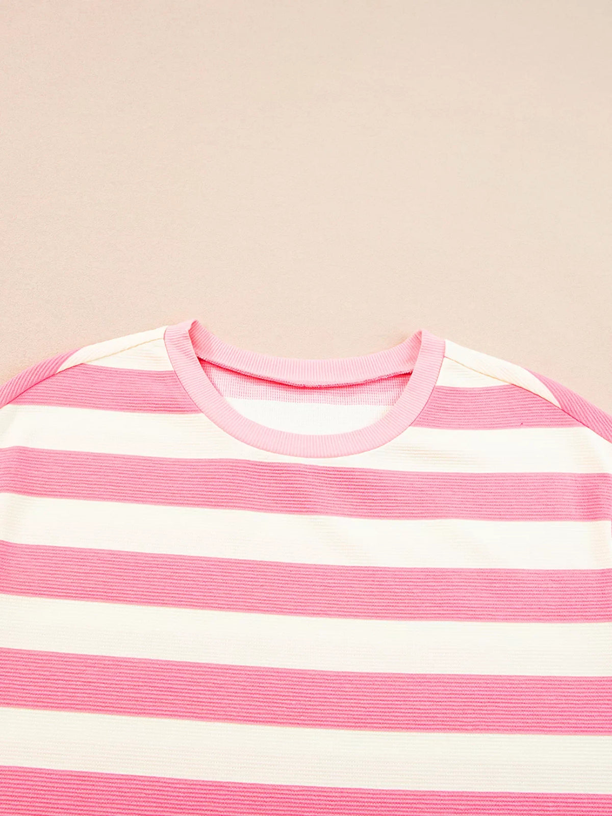 Stripe Cap Sleeve Pocketed Shift Dress