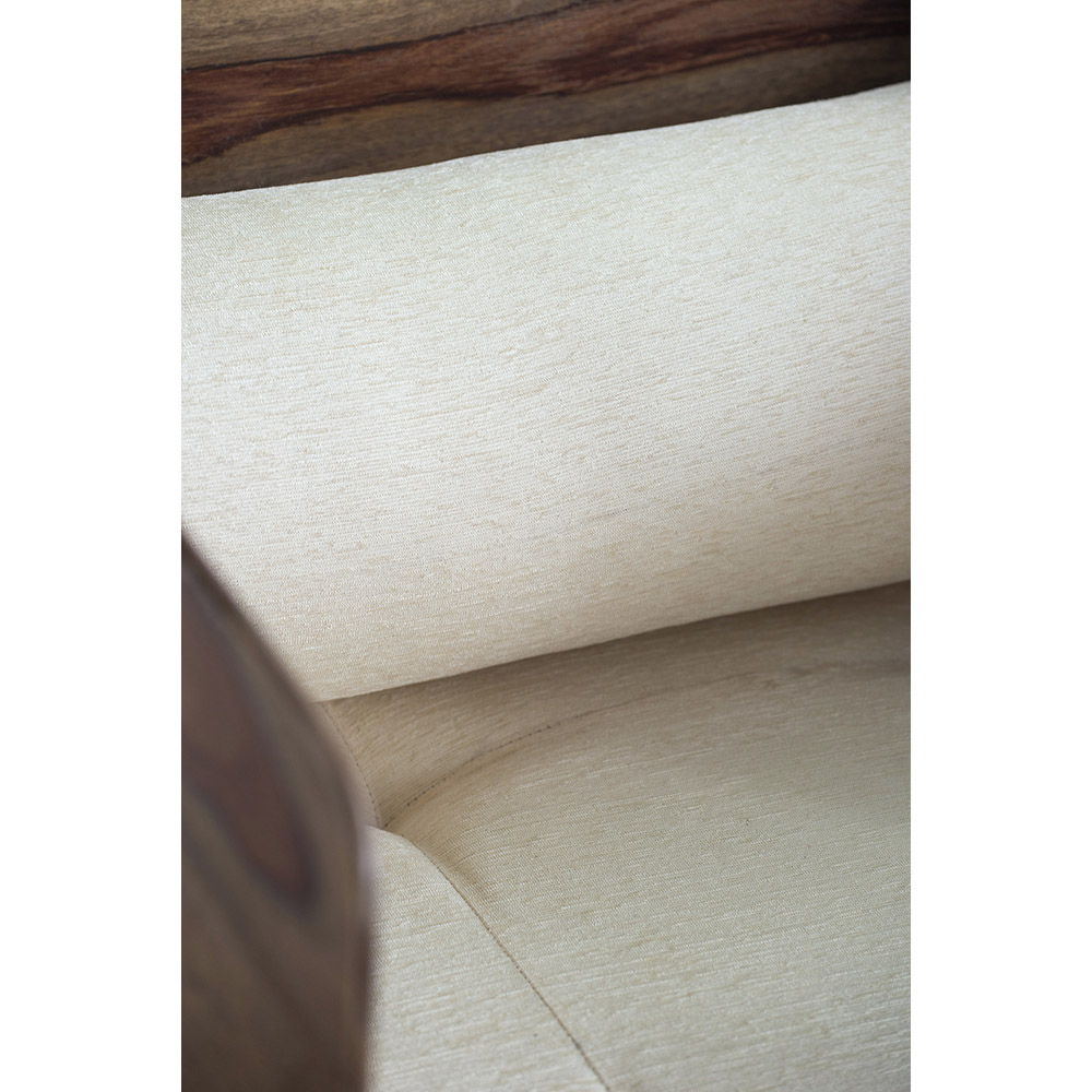 Wooden Arm Chair with Panel-Style Legs - Brown