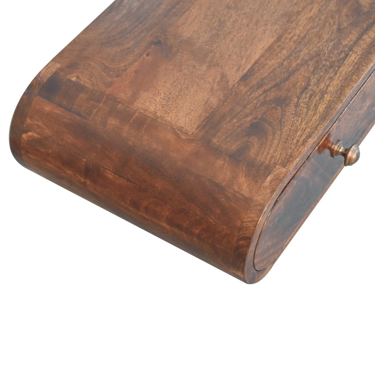 Solid Wood Wall-Mounted Console Table with Modern Design - California Walnut