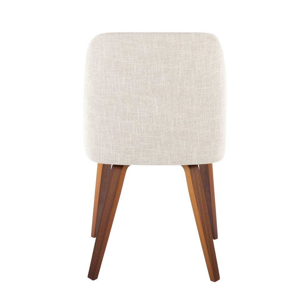 Contemporary Dining Chair Set with Padded Seat - Brown