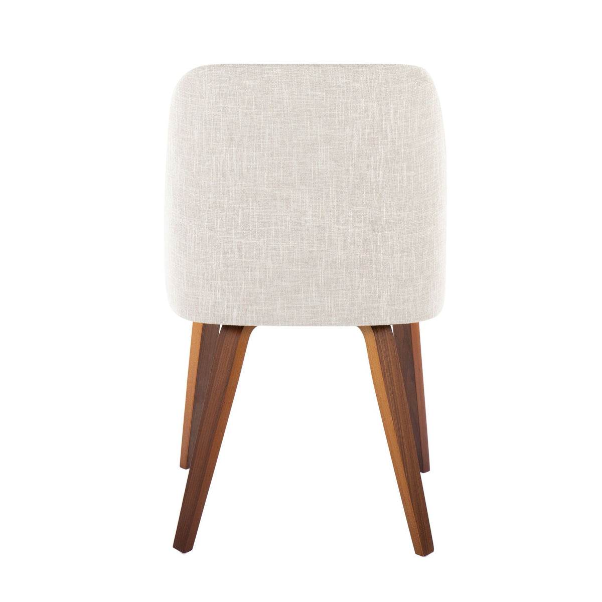 Contemporary Dining Chair Set with Padded Seat - Brown