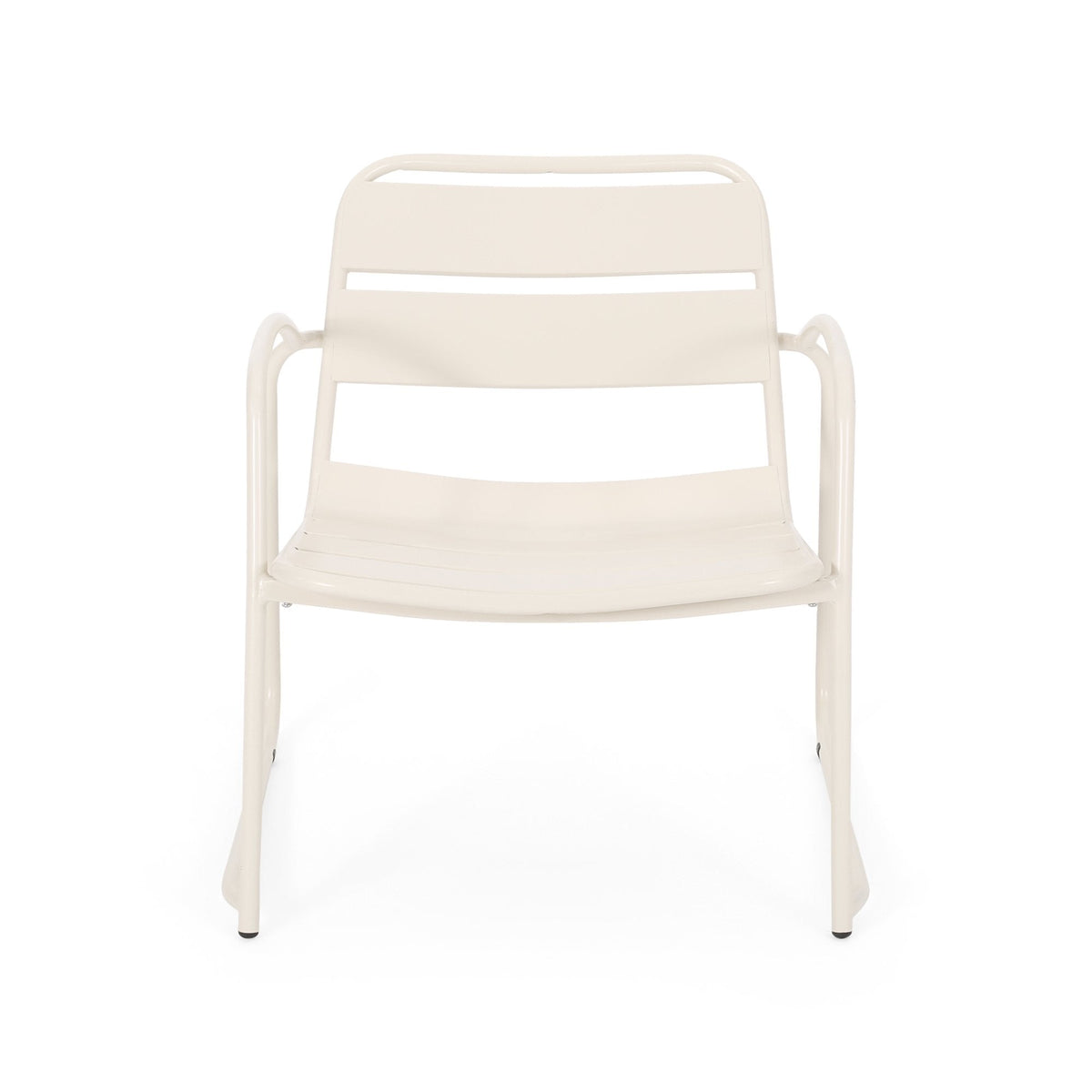 Conrad Chat Set Patio Furniture with Powder-Coated Iron Frames - Black