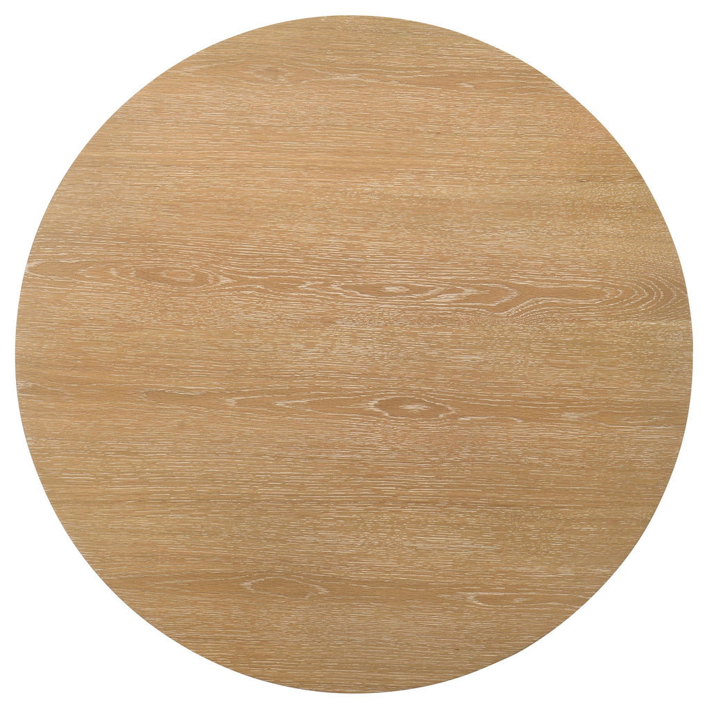 Ottowa 36-inch Round Wood Cocktail Coffee Table Light Oak