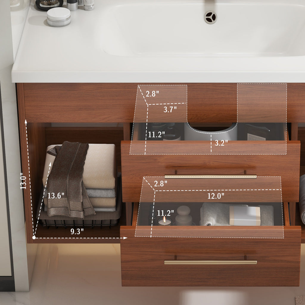 Mid-Century Modern Single Bathroom Vanity