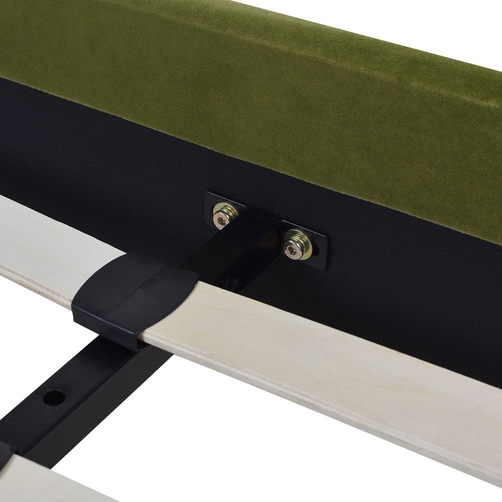 Vertical Tufted Modern Headboard Platform Bed Set with Upholstered Finish - Multiple Colors