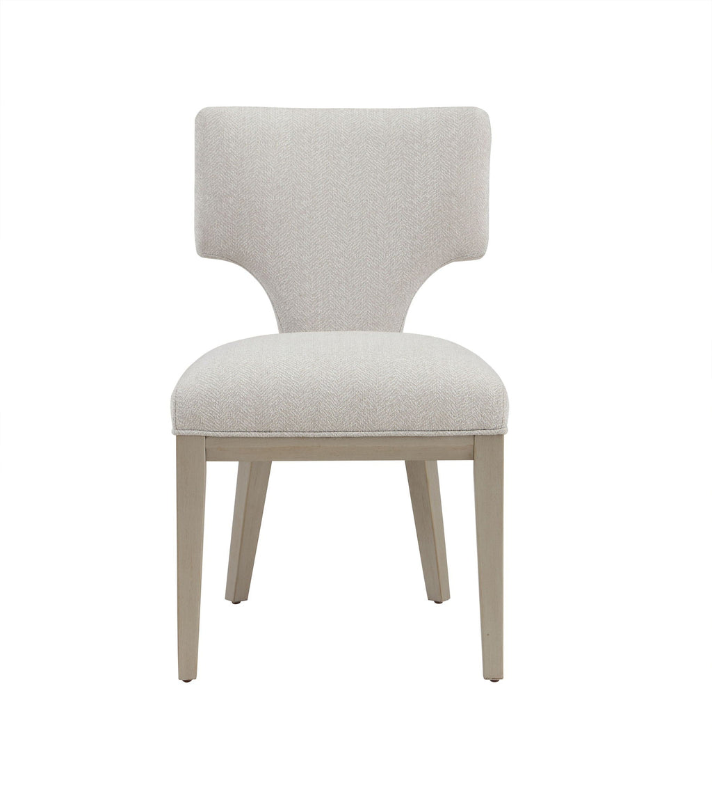 Kasa Light Gray Side Chair Set of 2 with Solid Wood Legs - Light Gray