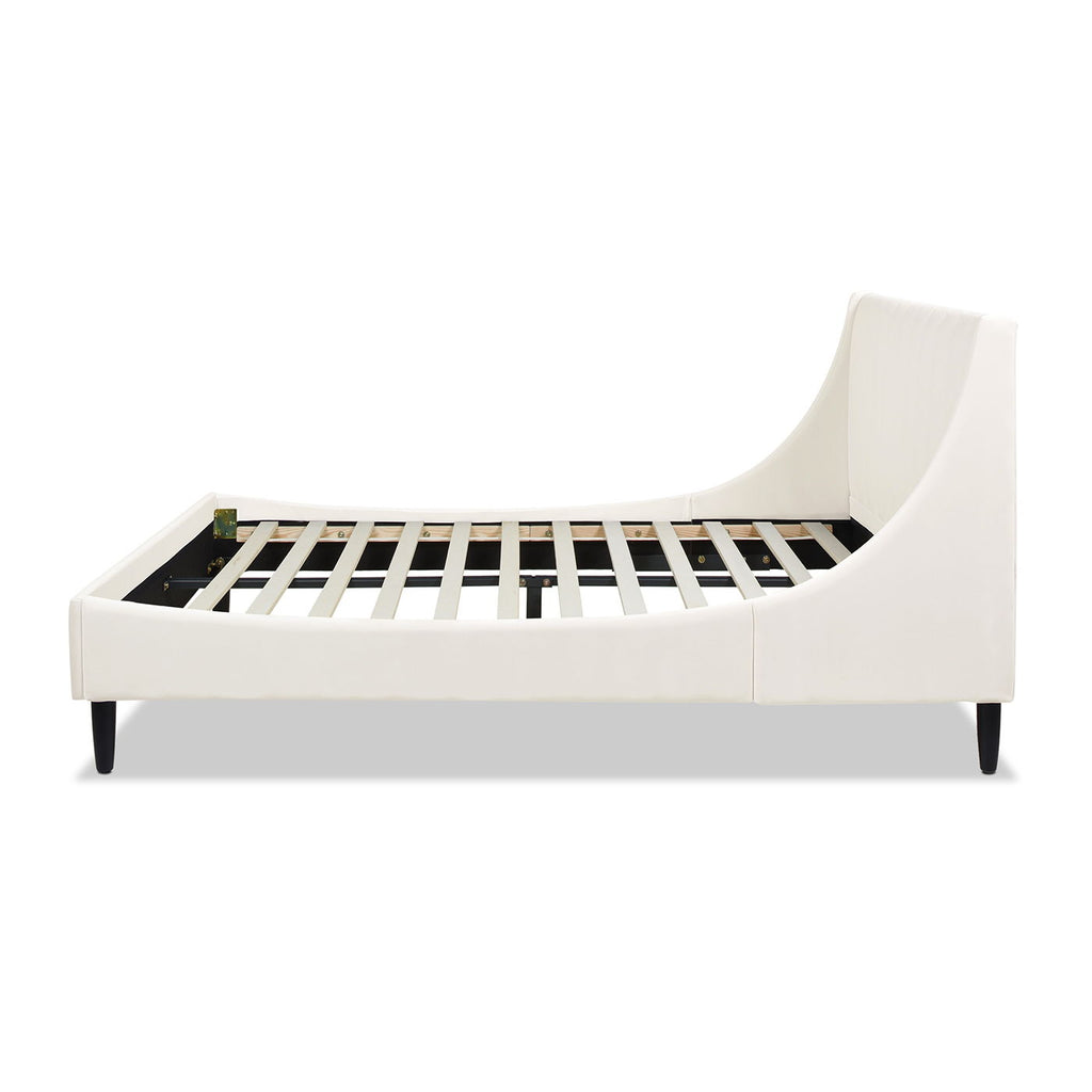 Vertical Tufted Modern Headboard Platform Bed Set with Upholstered Finish - Multiple Colors