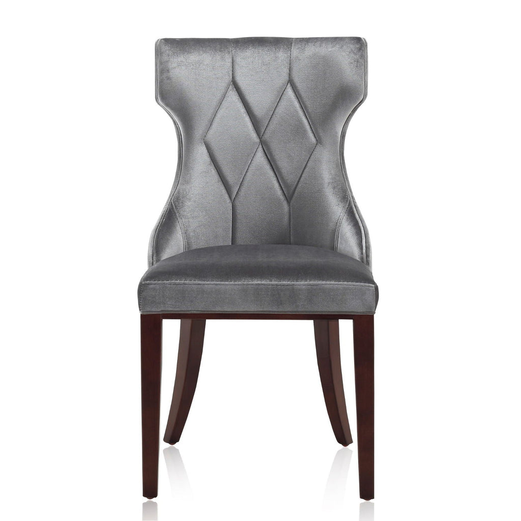 Reine Dining Chair Set of 2 with Solid Wood Frame and Classic Design - Multiple Colors