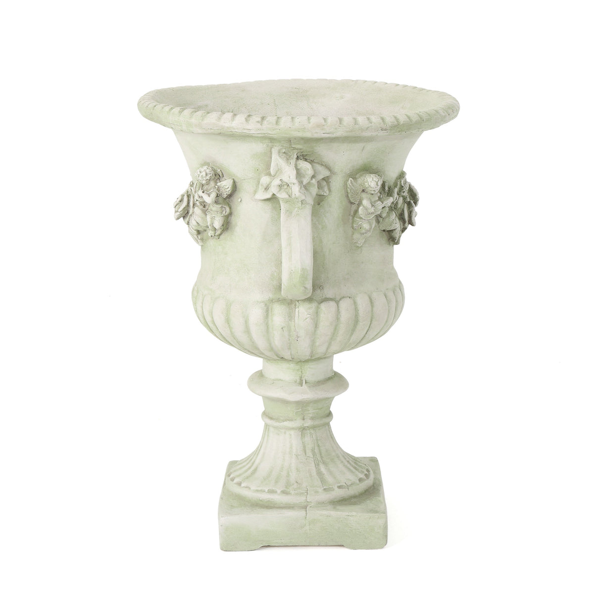 MGO Garden Urn Planter with Durable Magnesium Oxide - White