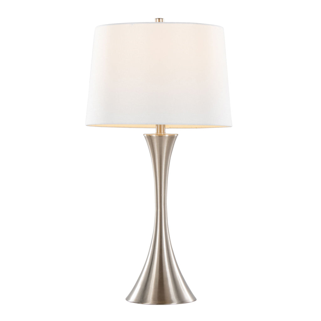 Contemporary Elegant Table Lamp Set with 3-Way Switch - Pearl Silver or Bronze