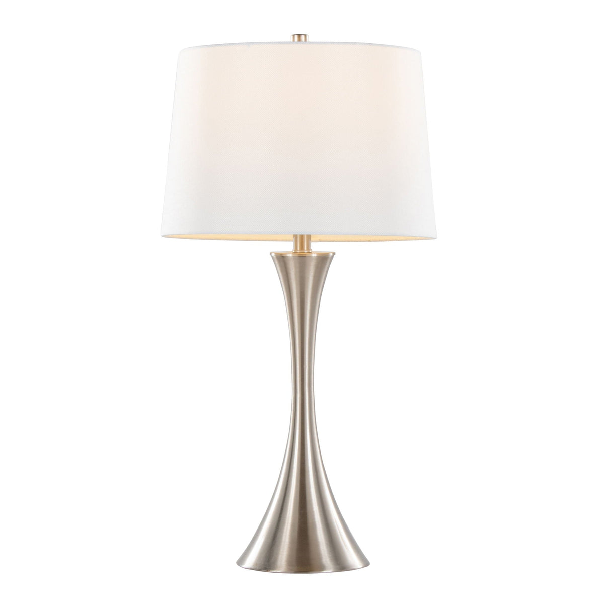 Contemporary Elegant Table Lamp Set with 3-Way Switch - Pearl Silver or Bronze