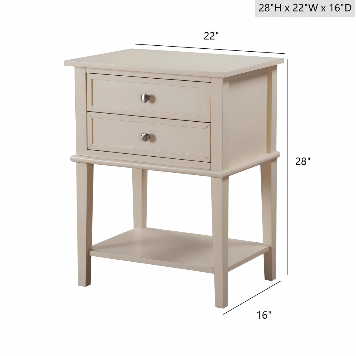 Vibrant Contemporary Nightstand with Smooth Drawer Glides - Multiple Colors