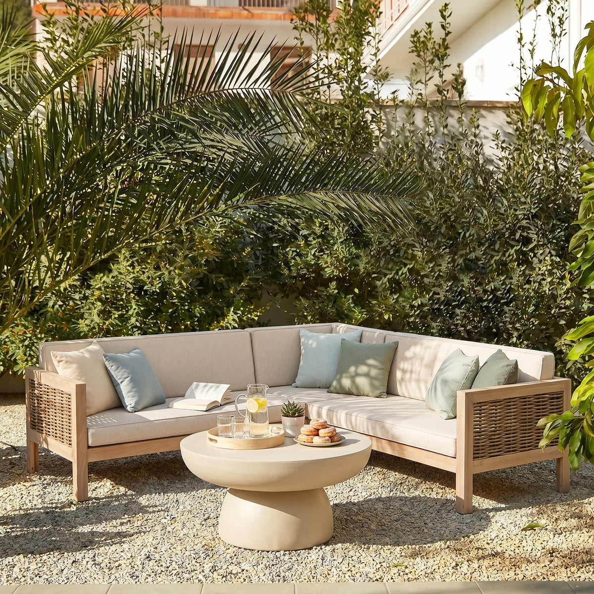 Emir Acacia 5 Seater Sofa Conversational Set