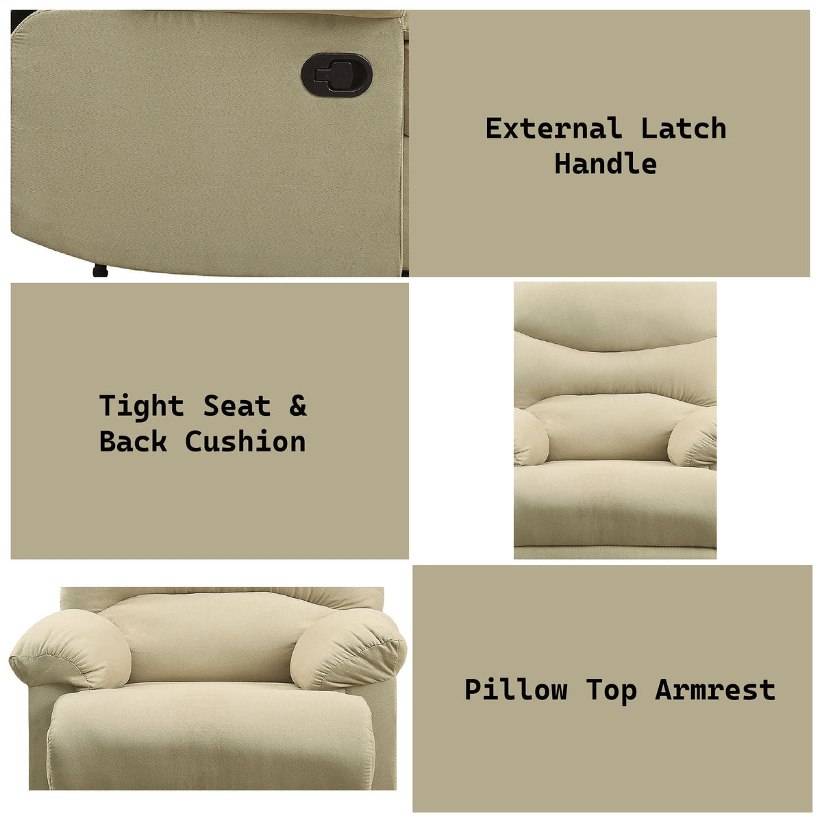 Arcadia Micro Motion Glider Recliner with Smooth Gliding Motion - Fabric