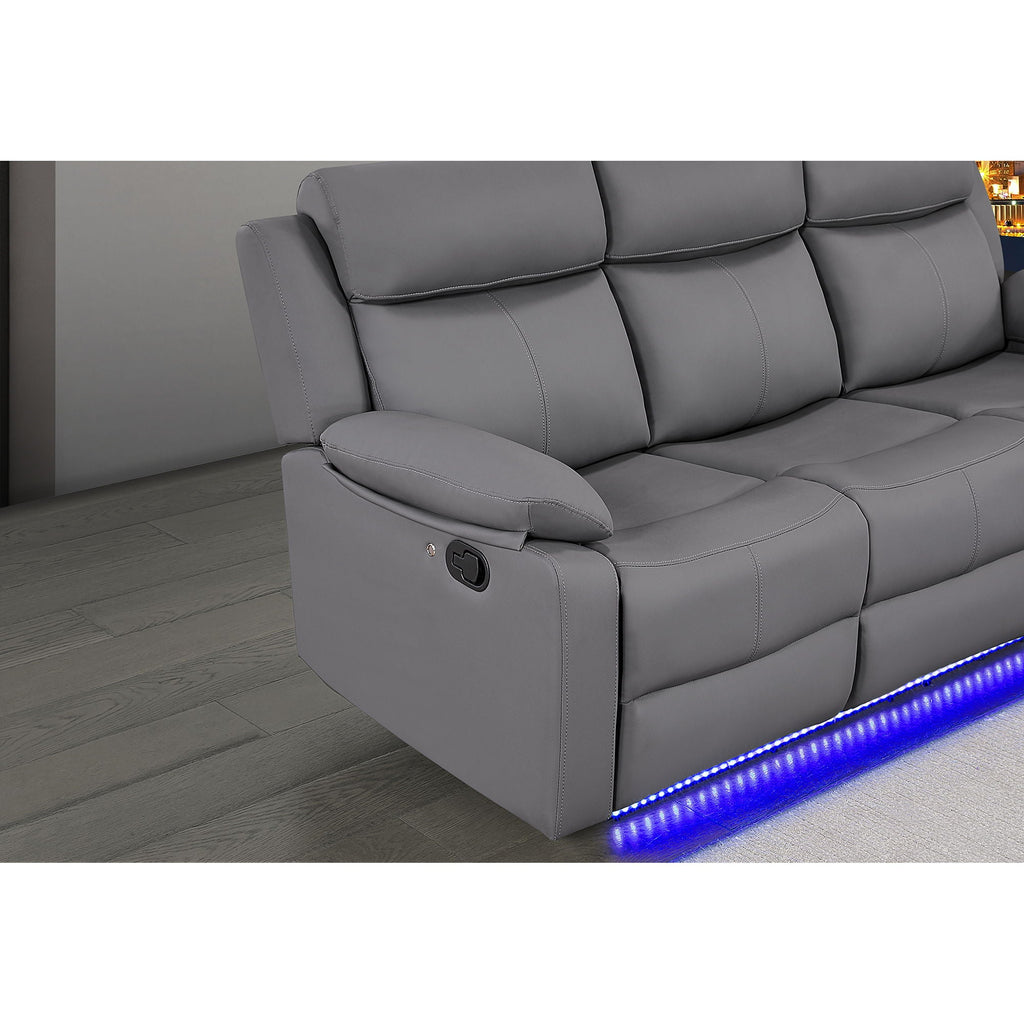 Blanche - Console Reclining Loveseat With LED Lights And Speakers