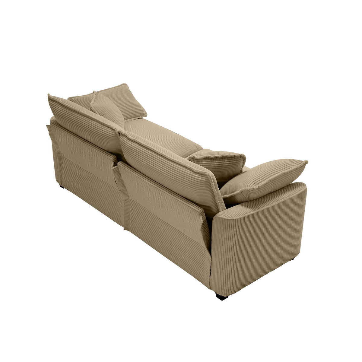 Modern Upholstered Deep Seating Loveseat with 4 Pillows - Multiple Colors