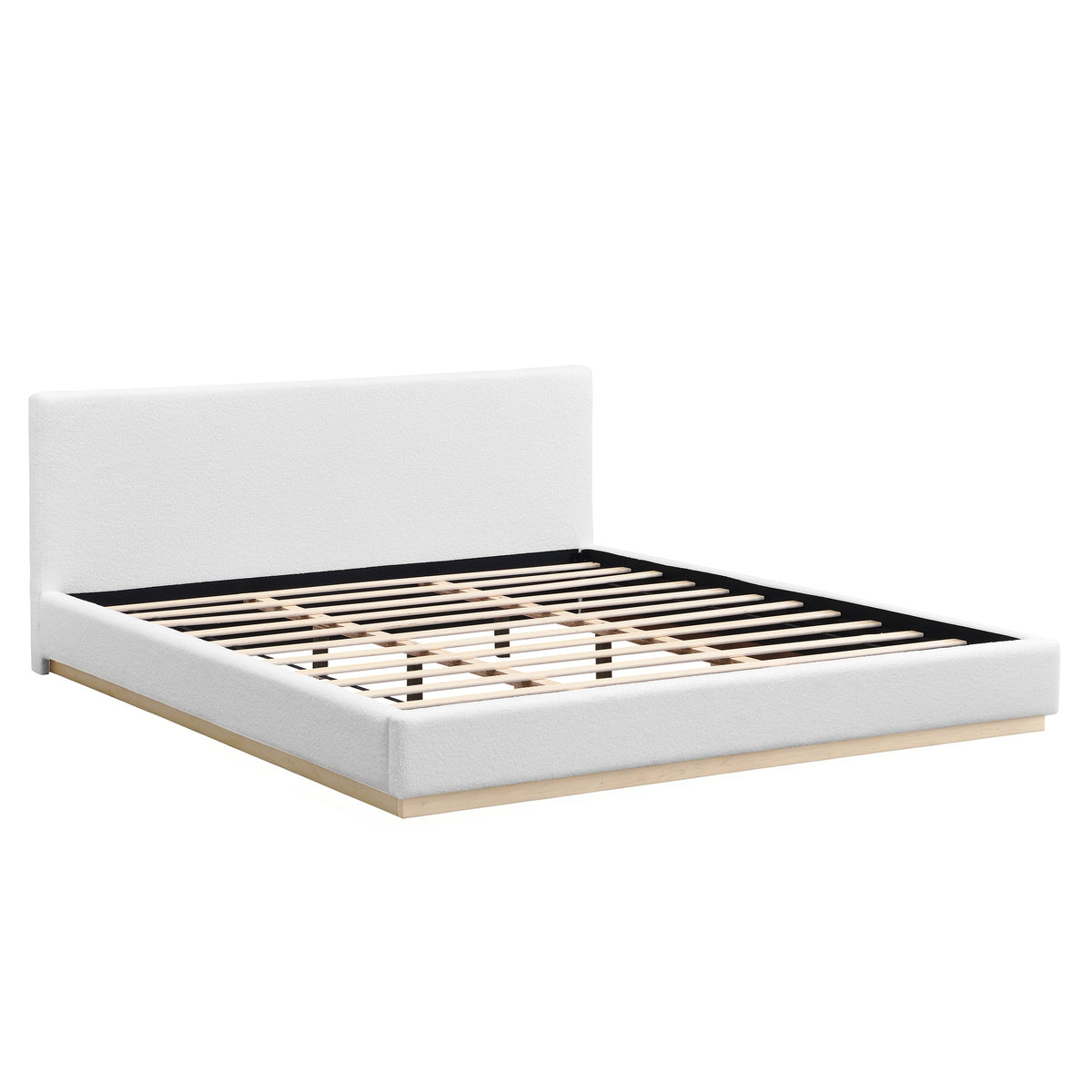 Elegant Upholstered Bed with Solid Wood Frame - Multiple Colors